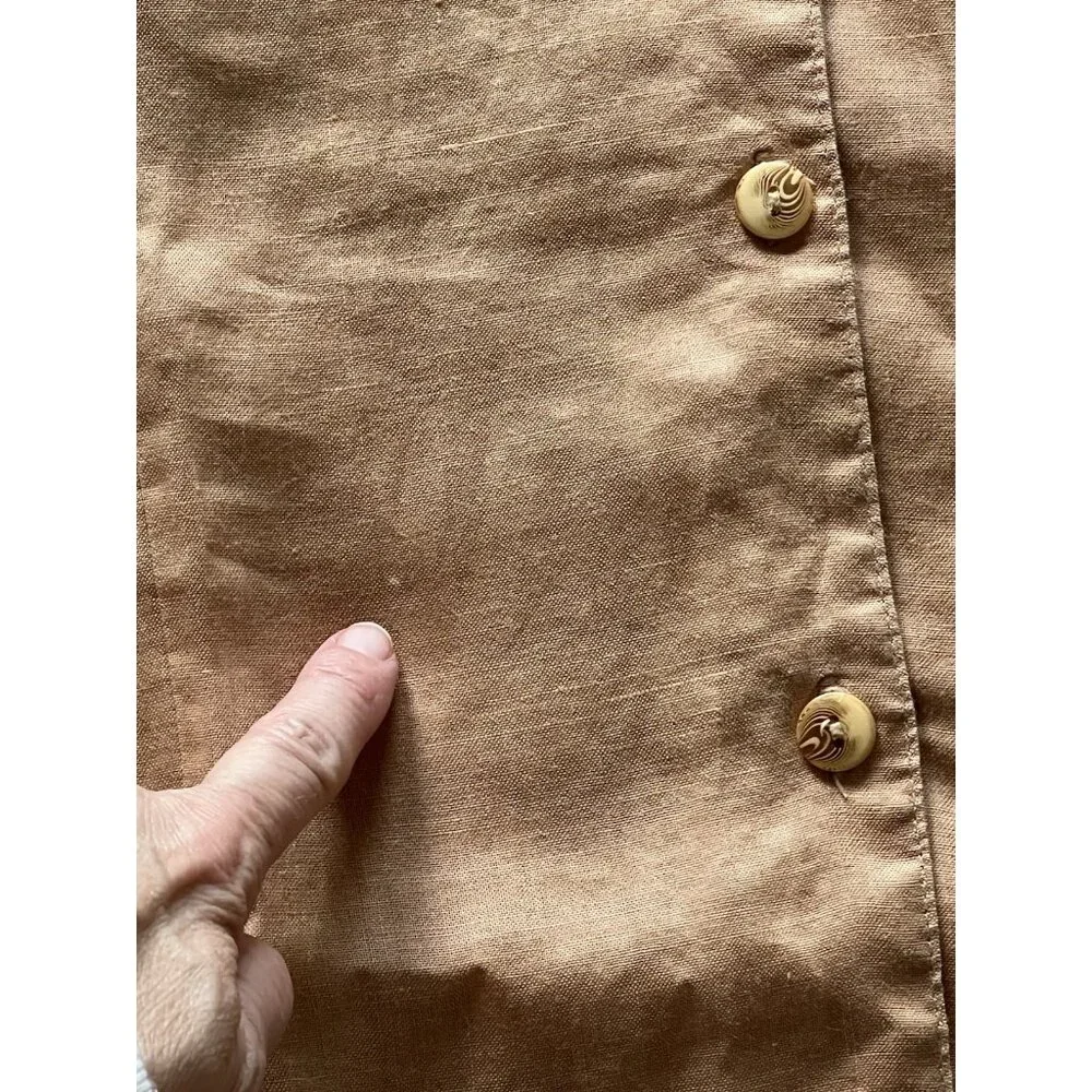Natural Collection Women's linen Shirt size Large V Neck 3/4 Sleeves Embroidery - Picture 11 of 11